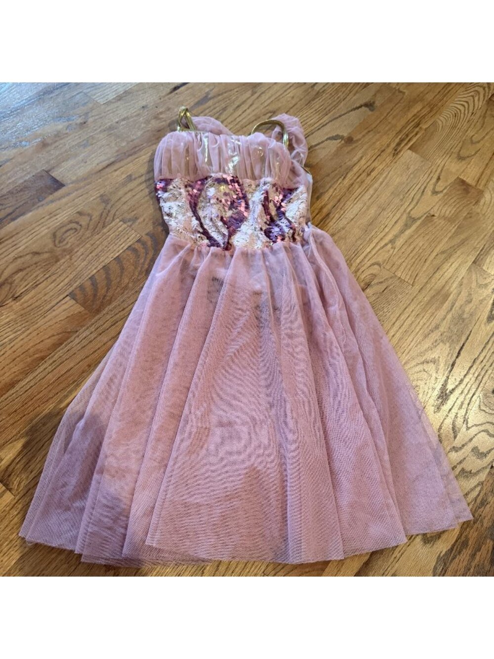 CURTAIN CALL GIRLS ROSE PINK COMPETITION DANCE COSTUME LYRICAL CONTEMPORARY CHIL